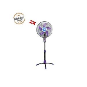 2 Ventilateurs 5 Hélices - Violet