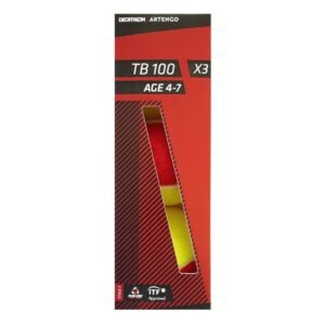 ARTENGO by decathlon LOT DE 3 BALLE DE TENNIS TB100 ROUGE