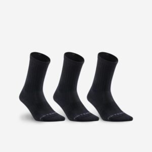 ARTENGO by decathlon LOT DE 3 CHAUSSETTES DE TENNIS HAUTES ARTENGO RS 500 NOIR