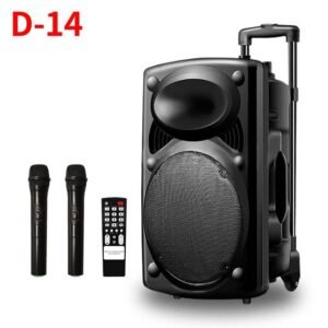 BAFFLE Enceinte Bluetooth Haut Parleur D-14" 2 Micros