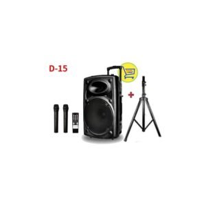 BAFFLE Enceinte Bluetooth Original D-15" 2 Micros+ Pieds