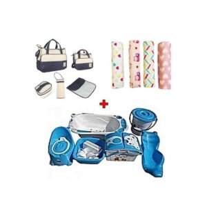 Baignoire + Sac A Langer + Draps - Bleu