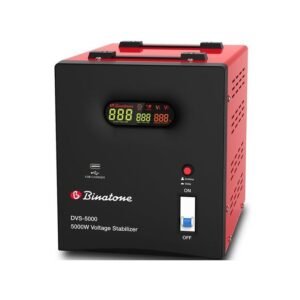 Binatone Régulateur-Stabilisateur 5000W -Rouge Noir