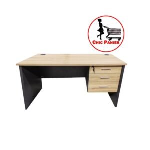 Bureau D Accueil Et Poste De Travail Importé - 3 Tiroirs 140 Cm