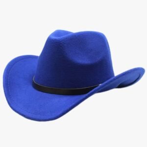 Chapeau Unisexe Fedora Detail Paille - Bleu/Noir