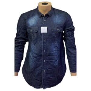 Chemise Jeans Manches Longues -Bleu