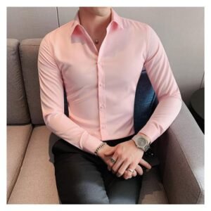 Daniel Alaves Chemise Manches Longues Homme Rose