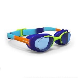 Decathlon LUNETTES DE NATATION XBASE - VERRES CLAIRS - TAILLE JUNIOR - BLEU VERT