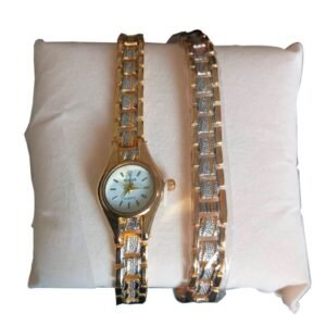 Ensemble Montre ET Bracelet Femme - Argent/Or