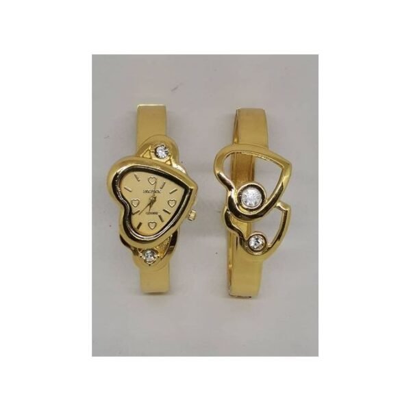 Fashion Accessories Montre Dame En Bracelet +Bracelet Pour Petit Poignet Et Poignet Normal -Doré