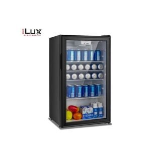 Ilux Réfrigérateur Vertical Vitré - Refroidisseur ILV100 - 92L - Noir - Garantie 6 Mois