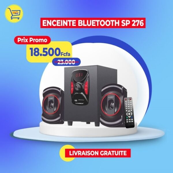 Leader Leadder Haut-Parleur Multimédia Bluetooth Woofer Sp-276-277 /Mp3 /Usb/Card+ CLE OFFERTE