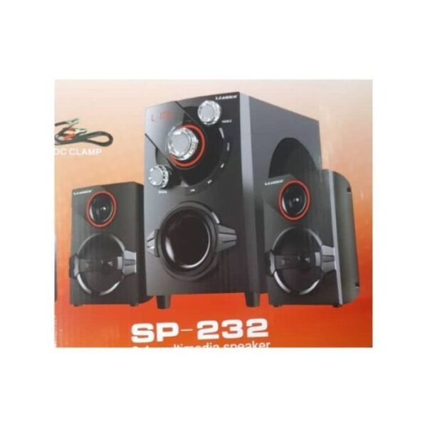 Leder Subwoofer CH 2.1 Multimedia Speaker SP - Noir