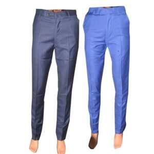 Lot De 2 Pantalon Tissu Bleu