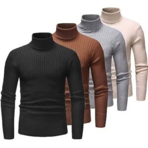 Lot De 4 Pull-Over Col Roulé Multicolore