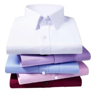 Lot De 5 Chemise De Bureau Classique A Manches Longues Pour Homme Formelles De Couler Unis Pour Le Le Pritemps