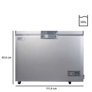 Nasco Congélateur Horizontal  NAS-400FL - 300L - 1 Porte - 1 Panier à l'Interieur - Gris - 12 mois de garantie