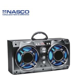 Nasco Enceinte Bluetooth NAS-222BT - 60W - USB - Carte SD - Noir