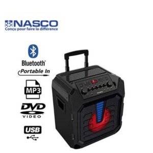 Nasco Enceinte bluetooth portable H-30 - USB ,Radio FM ,AUX, MIC - 30 W - Noir