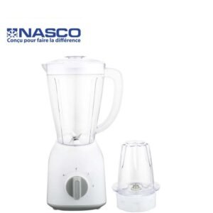 Nasco MIXEUR BLENDER - 1.5L - 400W - BL2005CG-CB - BOCAL EN VERRE/ AVEC BROYEUR/ PLASTIC BODY/2 VIT./6/CT - Garantie 3 Mois