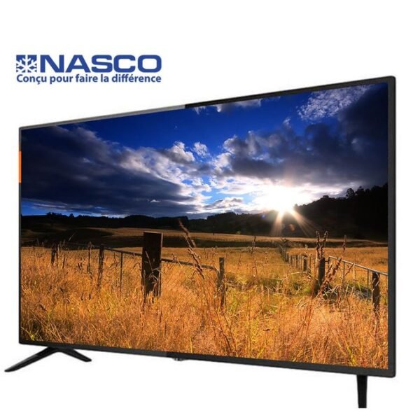 Nasco Slim TV LED 43" HD - Décodeur Intégré - Régulateur de tension - HDMI - USB - VGA - Noir - Garantie 12 Mois