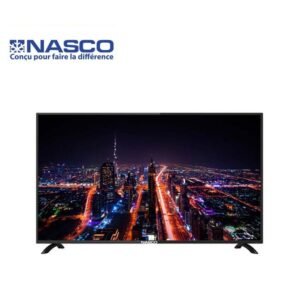 Nasco TV LED - 50 Pouces - ULTRA HD - HDMI - VGA - Régulateur de Tension et Décodeur Intégré - Noir - 12 Mois Garantie