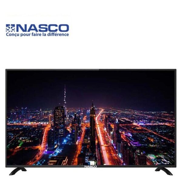 Nasco VF TV LED - 50 Pouces - ULTRA HD - HDMI - VGA - Régulateur de Tension et Décodeur Intégré - Noir - 12 Mois Garantie