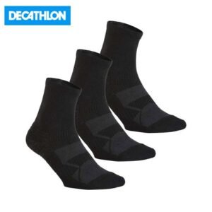 NEWFEEL by decathlon Chaussettes Marche Sportive/nordique Ws 100 Mid Noir (3 Paires)