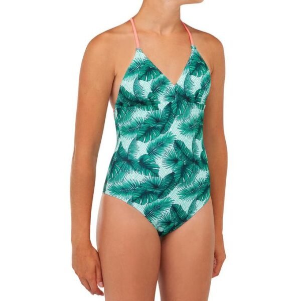 OLAIAN by decathlon MAILLOT DE BAIN 1 PIÈCE SURF FILLE VERT HIMAE 500