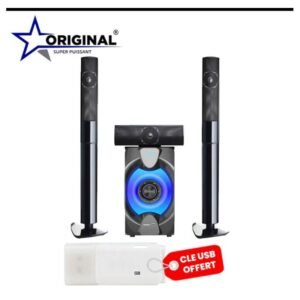 Original Super Power Home Cinéma Chaîne HI-FI - Noir +CLE OFFERTE