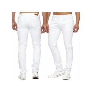 Pantalon Jeans Homme Blanc