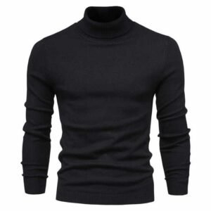 Pull Col Roulé Unisexe Noir