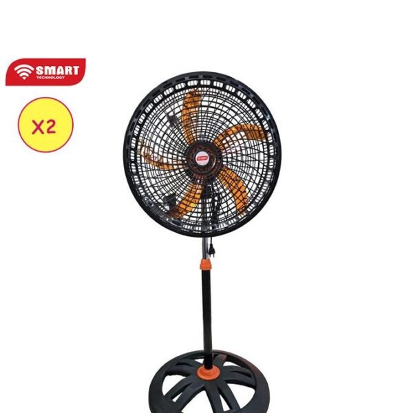 SMART TECHNOLOGY 2 VENTILATEURS SMART 20" -STV-2015P- (2PC/CTN) BLUE/GREEN/ORANGE-Garantie 1 Mois