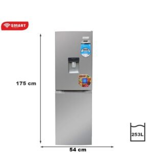 SMART TECHNOLOGY Réfrigérateur Combiné Avec Fontaine - STCB-489WM- 253L - Inox - 12 Mois De Garantie