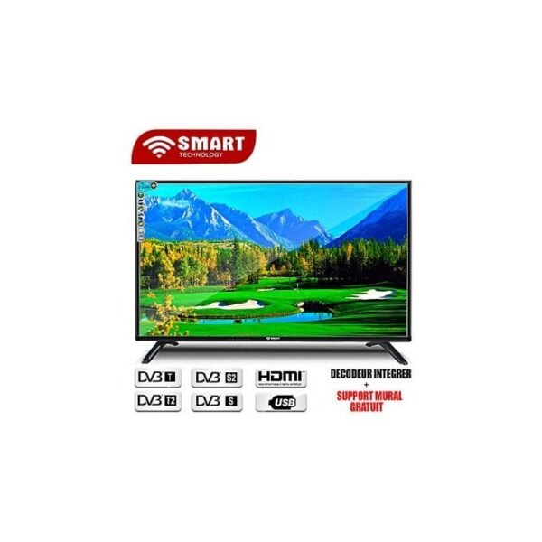 SMART TECHNOLOGY TV LED 42Pouces- Full Option - Décodeur Intégré - Garantie 12 Mois