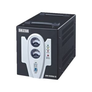 Solstar Stabilisateur De Tension Automatique 5000VA + Multiprises 3 Trous Avec Chargeur USB Offert - Noir