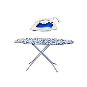 Table à Repasser + Fer à Repasser Annuo + Rallonge Electrique Offert-blanc/bleu Mod3