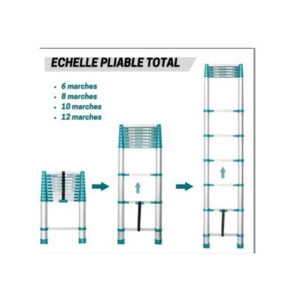 TOTAL Echelle Télescopique 10 échelons