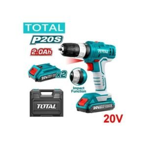 TOTAL Perceuse Sans Fil 20V+2Batteries Rechargeables